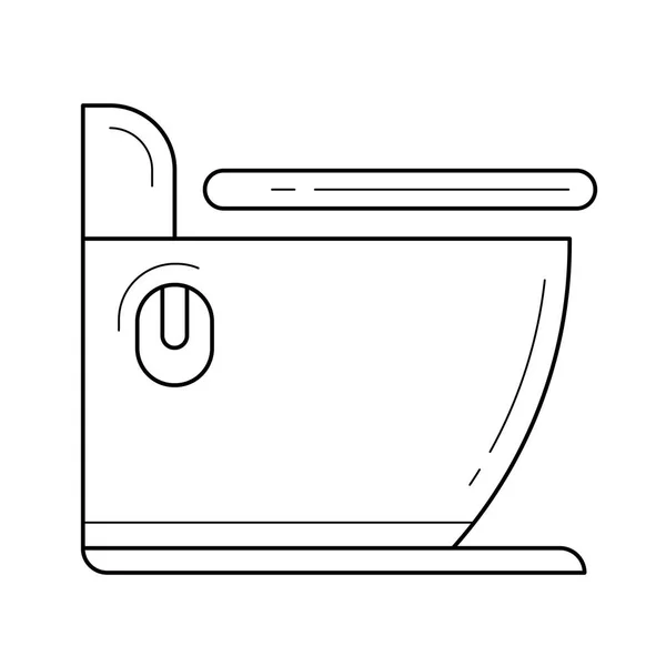Icône de ligne de toilette. — Image vectorielle