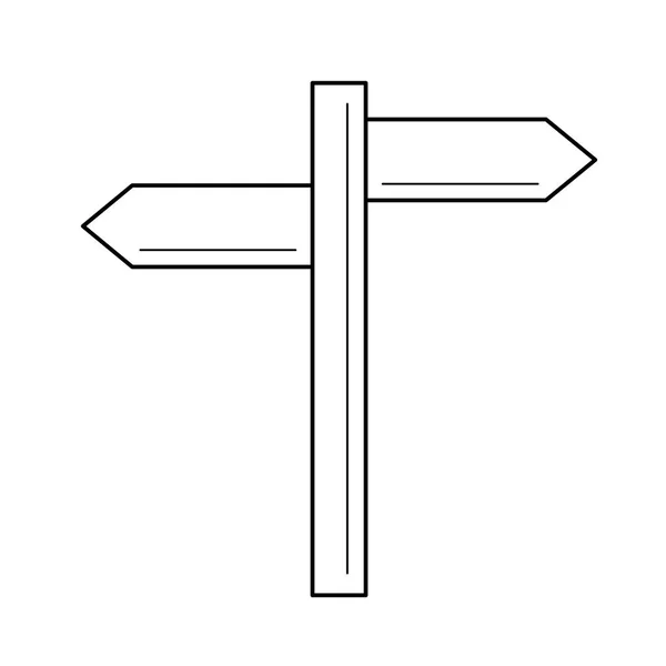Signpost line icon. — Stock Vector