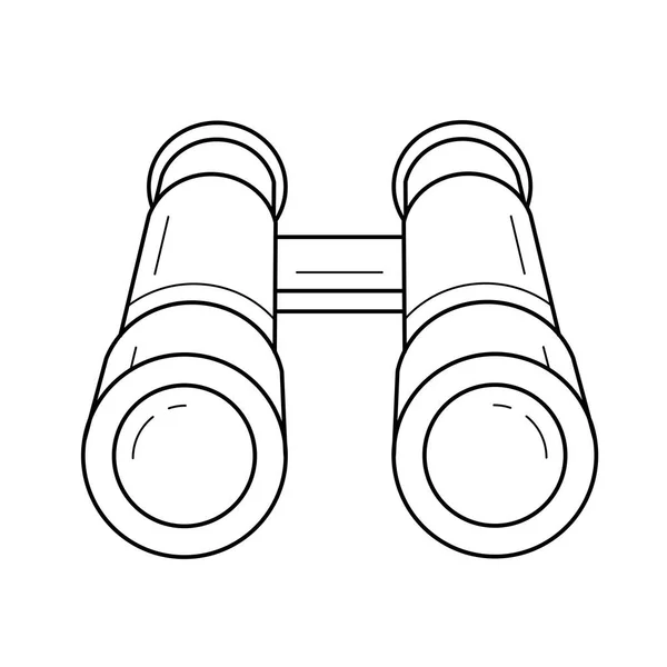 Explorer icono de línea binocular . — Archivo Imágenes Vectoriales