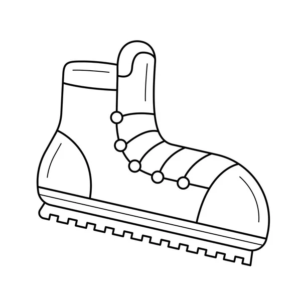 Alpinisme laarzen lijn pictogram. — Stockvector