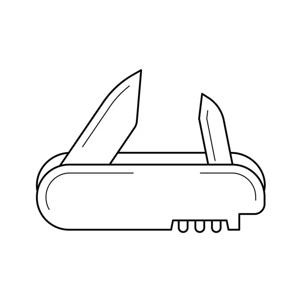 Icono de línea cuchillo suizo . — Vector de stock