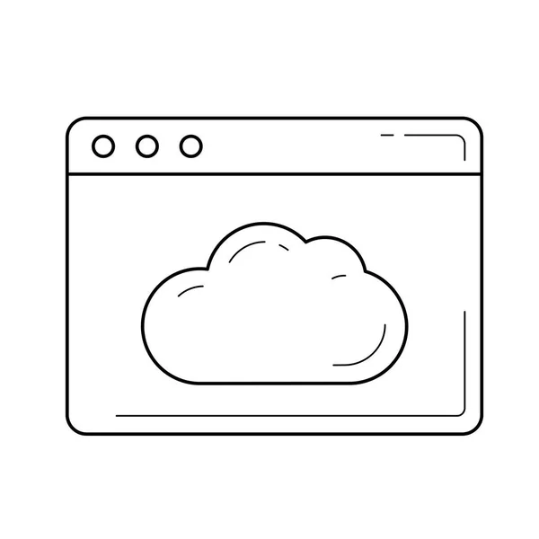 Symbole für Cloud-Speicher. — Stockvektor