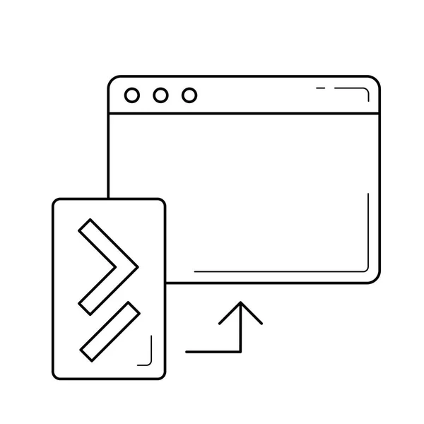 Code update line icon. — Stock Vector