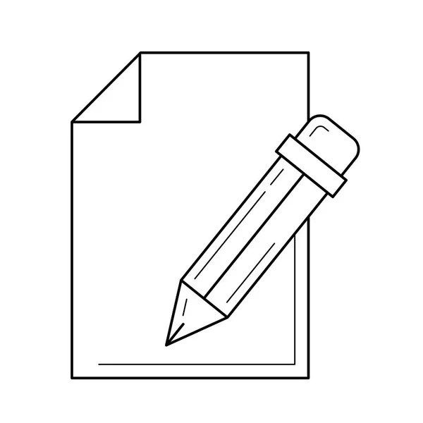 Editar post línea icono . — Vector de stock