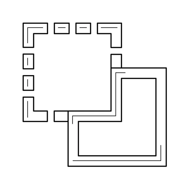 Coller l'icône de ligne d'image . — Image vectorielle