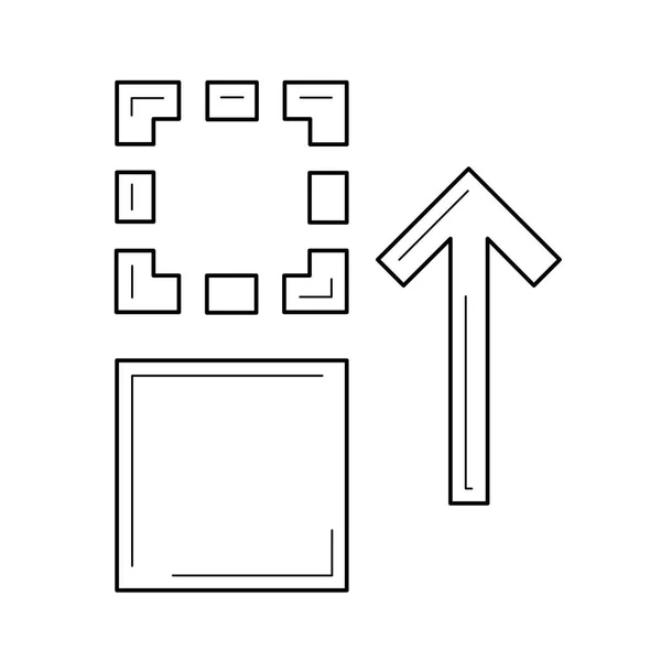 Lijn pictogram omhoog. — Stockvector