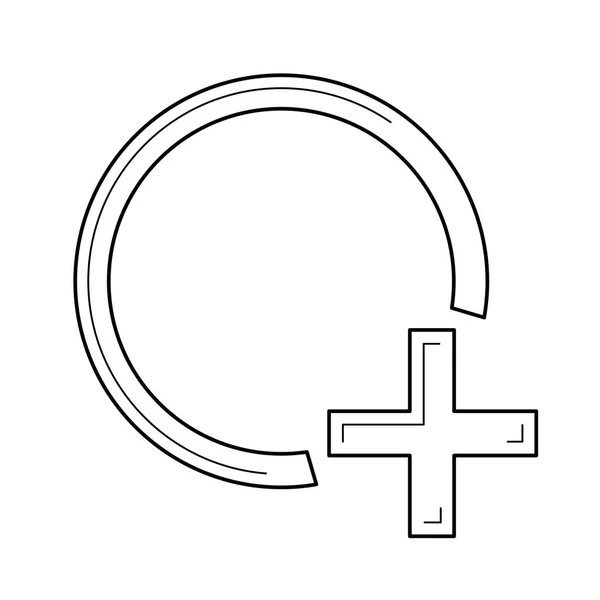 Shape Line Icon hinzufügen. — Stockvektor