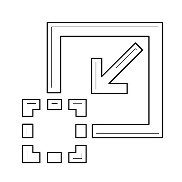 Afbeelding lijn pictogram minimaliseren. — Stockvector
