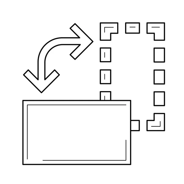 Transformar icono de línea de herramienta . — Vector de stock