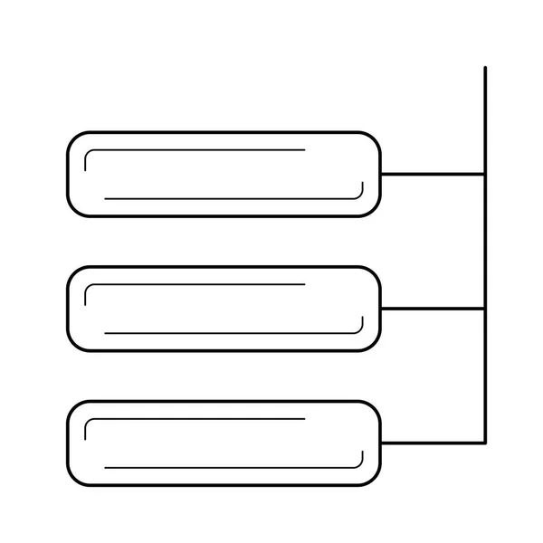 Gegevens systeempictogram lijn. — Stockvector