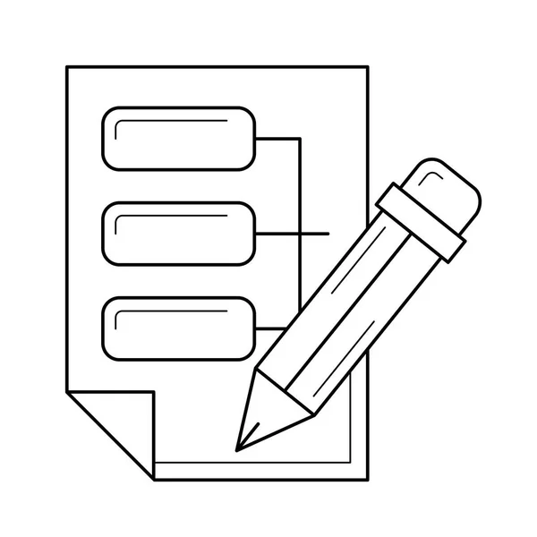 Icono de línea del sistema de datos . — Archivo Imágenes Vectoriales