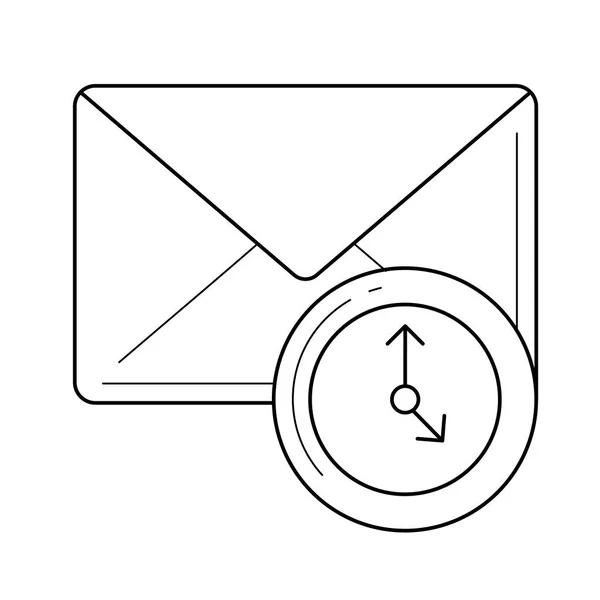 Icono de línea de verificación de correo electrónico. — Vector de stock