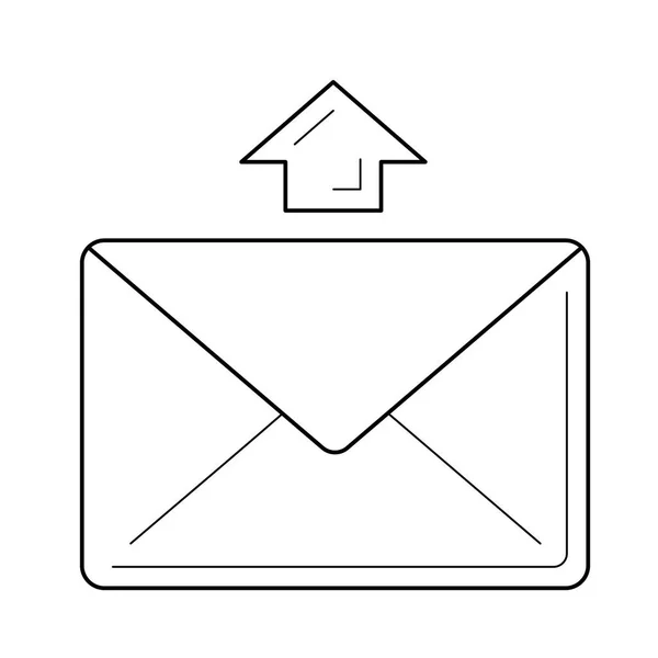 Envoyer une icône de ligne de message. — Image vectorielle