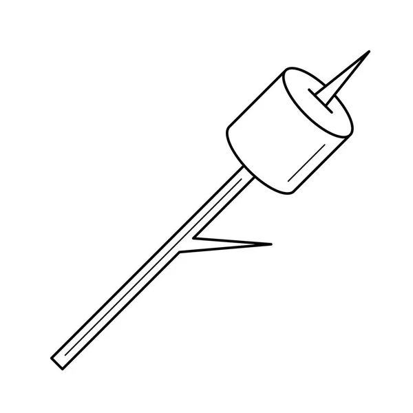 Ikon baris Marshmallow  . Stok Ilustrasi 