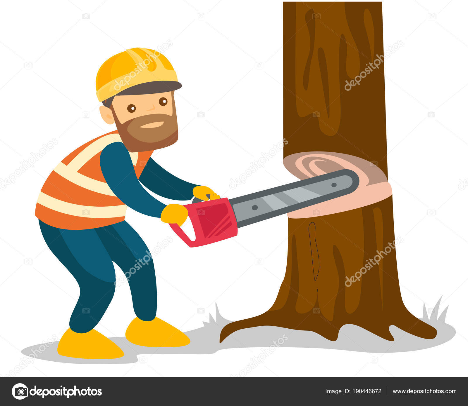 Lumberjack Serrando Árvores Com Conjunto De Motosserra. Trabalhadores Da  Indústria De Registro Que Trabalham E Têm O Almoço Ilustração Vetorial Dos  Desenhos Animados Royalty Free SVG, Cliparts, Vetores, e Ilustrações Stock.  Image