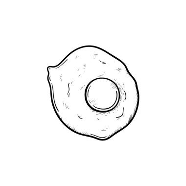 Yumurta el çizilmiş kroki simgesi.