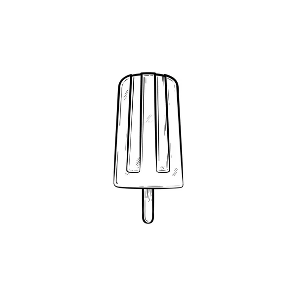 Popsicle dessiné à la main icône croquis . — Image vectorielle