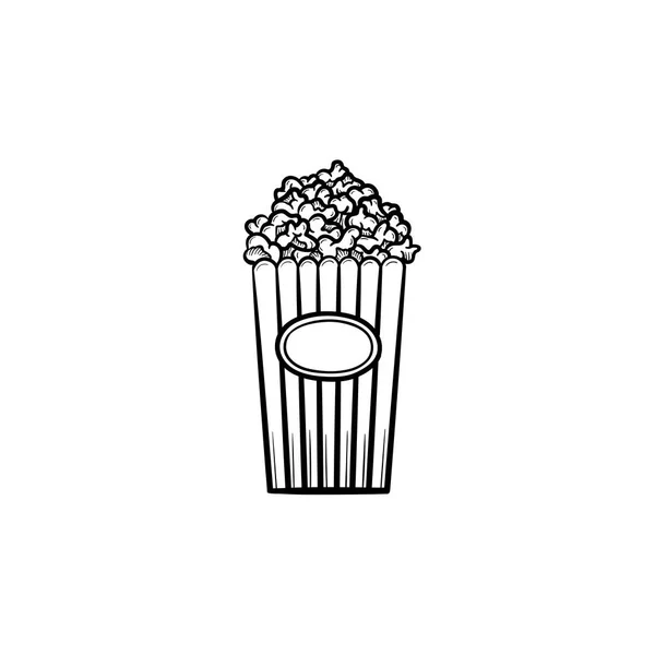 Popcorn hand drawn sketch icon. — Stock Vector