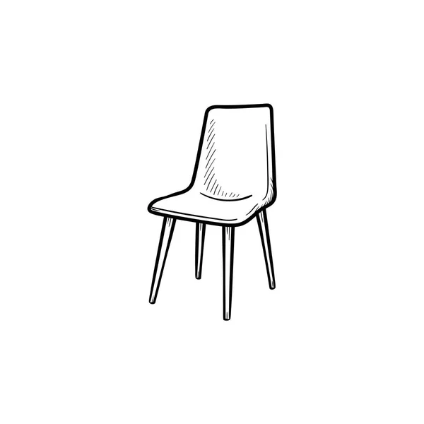 Tabouret dessiné à la main icône croquis . — Image vectorielle