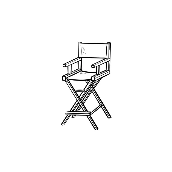 Movie director chair hand drawn sketch icon.