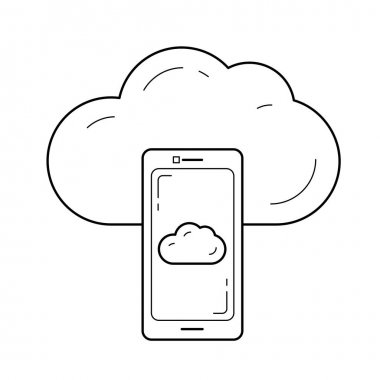 Bulut eşitleme satırı simgesi.