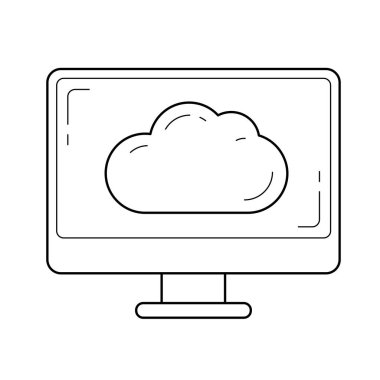 Bilgisayar ekranı satır simgesi.