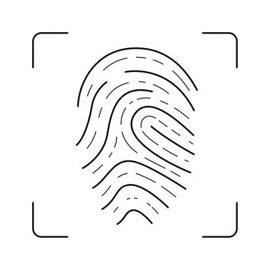 Tarama parmak izi satırı simgesi.