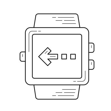 Flick sol satırı simgesi.