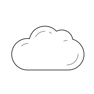 Bulut hesaplama çizgisi simgesi.