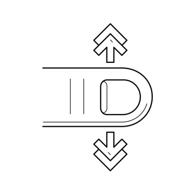 Bir parmak dikey kaydırma satırı simgesi.