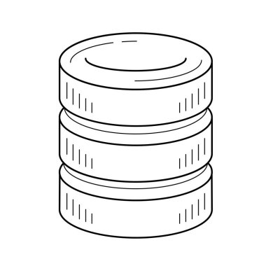 Veri depolama çizgisi simgesi.