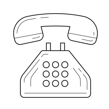 Telefon vektör satırı simgesi.