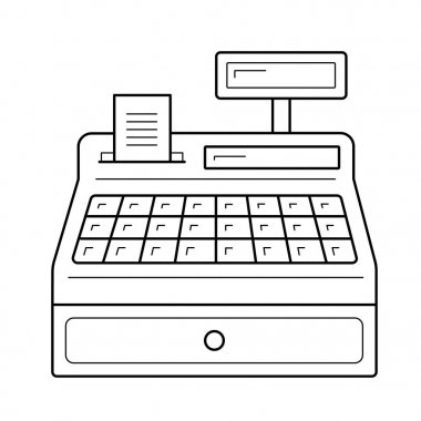 Yazar kasa satırı simgesi.