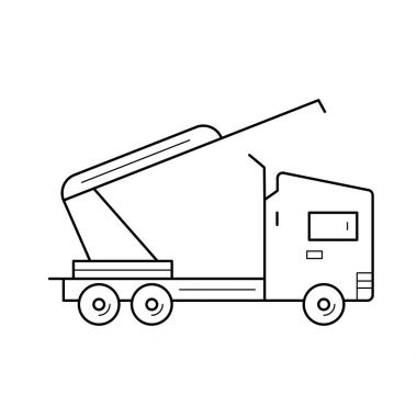 Kamyon vinç satırı simgesi.