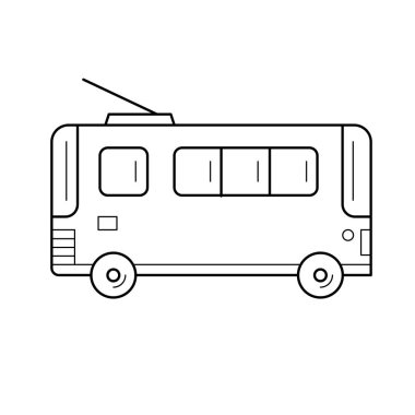 Troleybüs satırı simgesi.