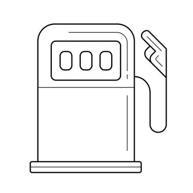 Benzin istasyonu satırı simgesi.