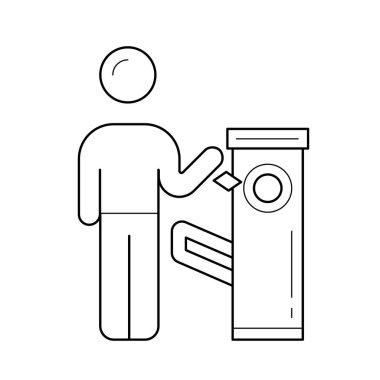 Turnike satırı simgesi.