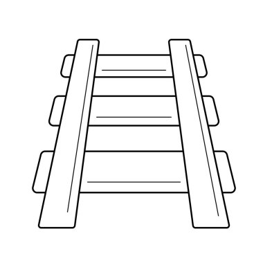 Tren demiryolu satırı simgesi.