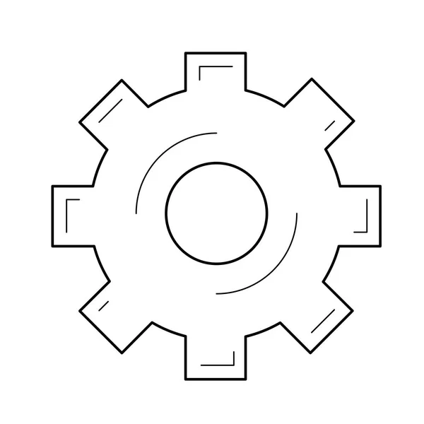 Configuración de red icono de línea . — Vector de stock