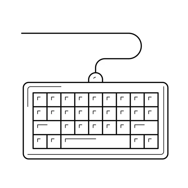 Toetsenbord lijn pictogram. — Stockvector