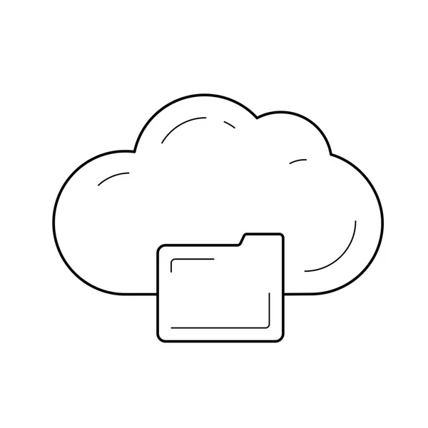 Symbole für Cloud-Speicher. — Stockvektor
