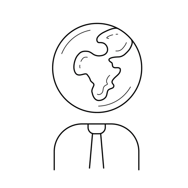 Icono de línea de globalización . — Vector de stock