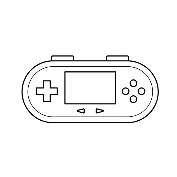 Gamepad-Zeilensymbol. — Stockvektor