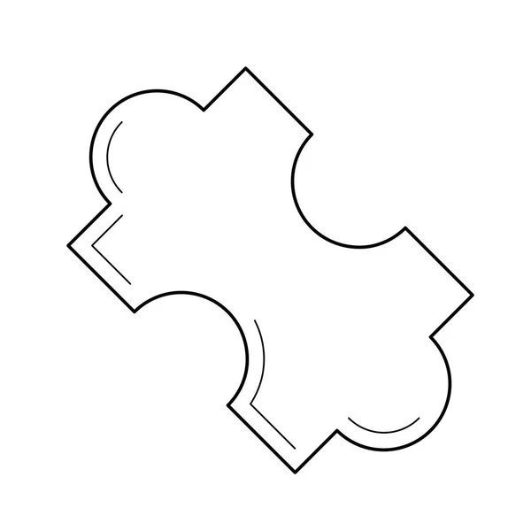 Puzzleteil Linie Symbol. — Stockvektor