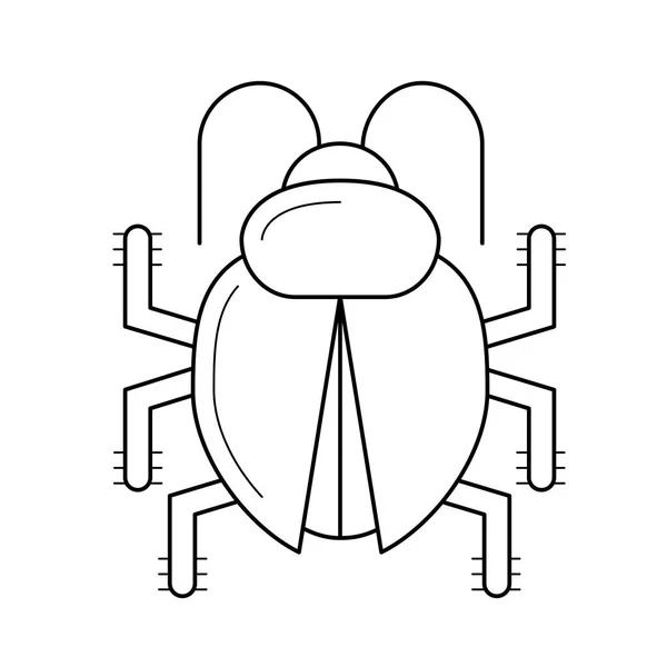 Bug fixing lijn pictogram. — Stockvector