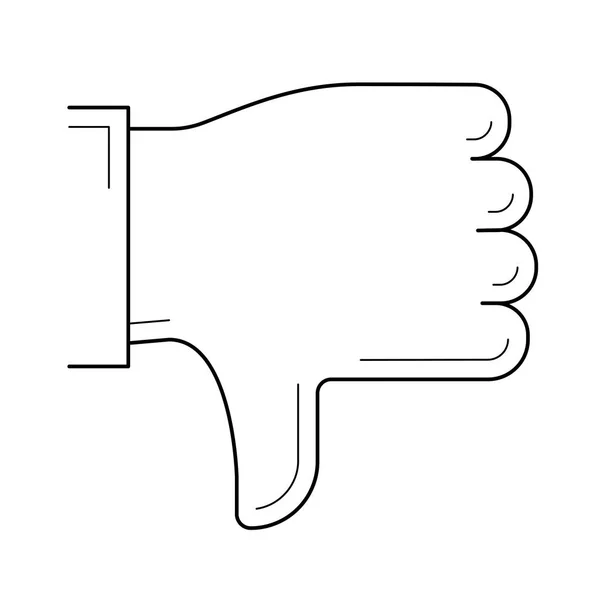 Dislike icono de línea . — Vector de stock