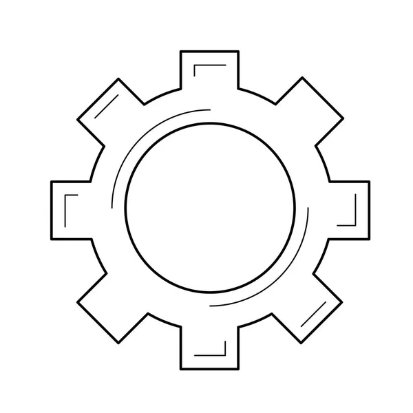 Gear line icon. — Stock Vector