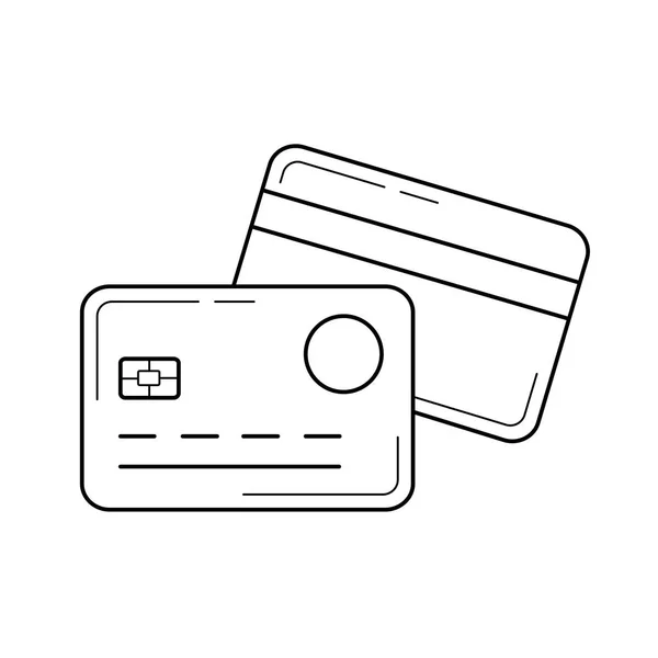 Credit card line icon. — Stock Vector