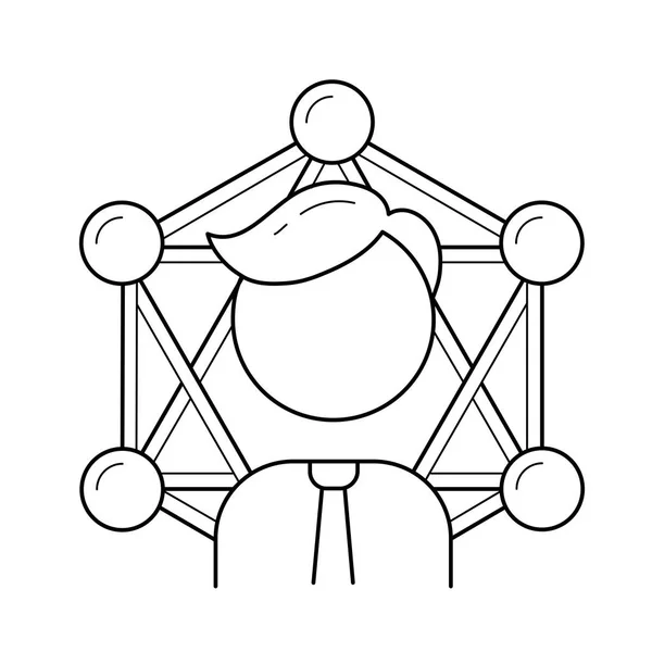 Піктограма лінії ділової мережі . — стоковий вектор