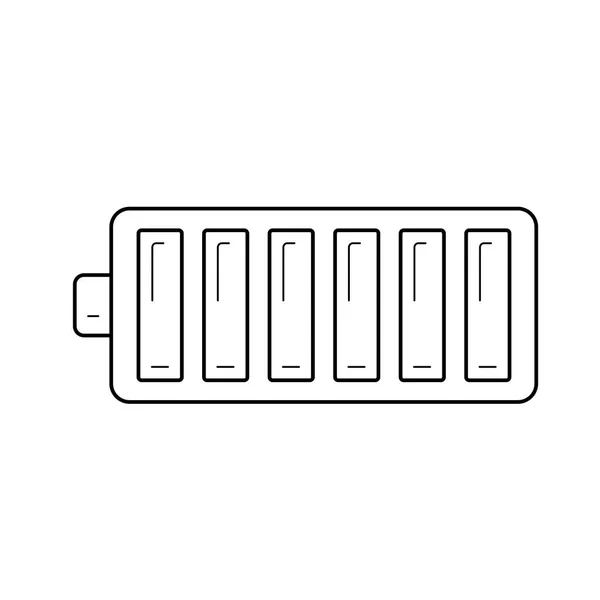 Full battery line icon. — Stock Vector